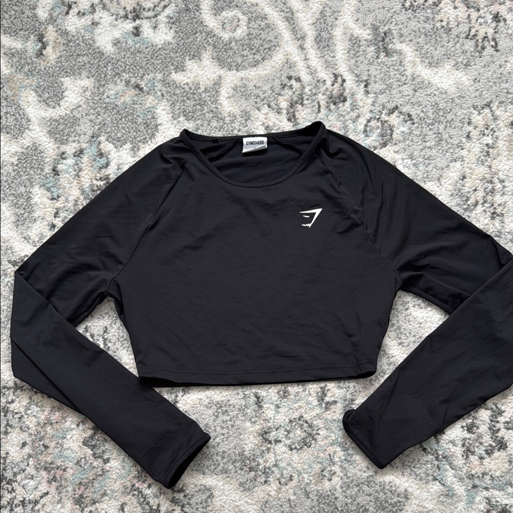 Gymshark Black Long Sleeve Crop Top